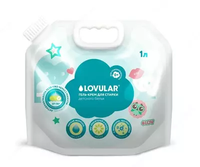 Lovular Гель-крем порошок для стирки детского белья Sweet kiss 1 л
