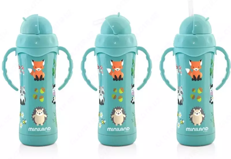 Miniland Thermokid 240 ml somonli termal qozon, hayvonlar bilan ko'k