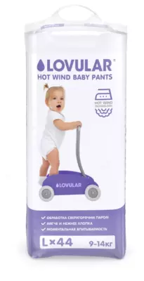 Panties-pampers LOVULAR HOT WIND, 9-14kg, hajmi L