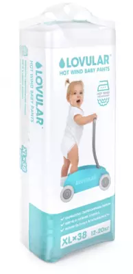 Трусики-подгузники LOVULAR HOT WIND, 12-20кг, Размер XL