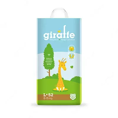 Подгузники LOVULAR GIRAFFE, 8-15кг, размер L