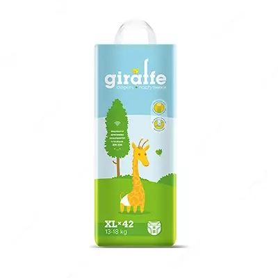 Подгузники LOVULAR GIRAFFE, 13-18кг, размер XL