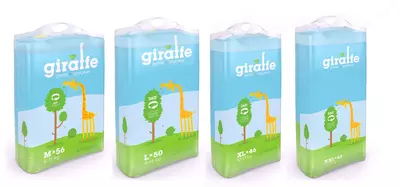 Трусики-подгузники LOVULAR GIRAFFE, , 6-11кг, размер M