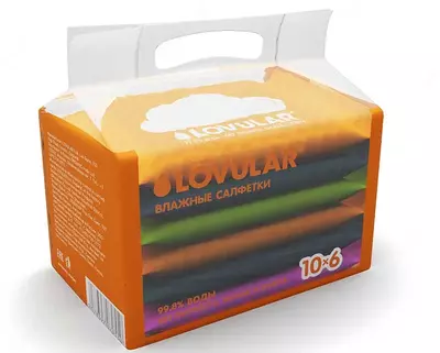 Влажные салфетки LOVULAR, 10 шт.