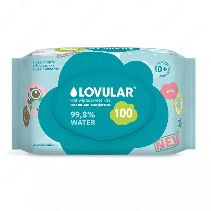 Nam salfetkalar SWEET KISS, 100 dona.