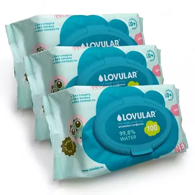 Влажные салфетки SWEET KISS, 100 шт.