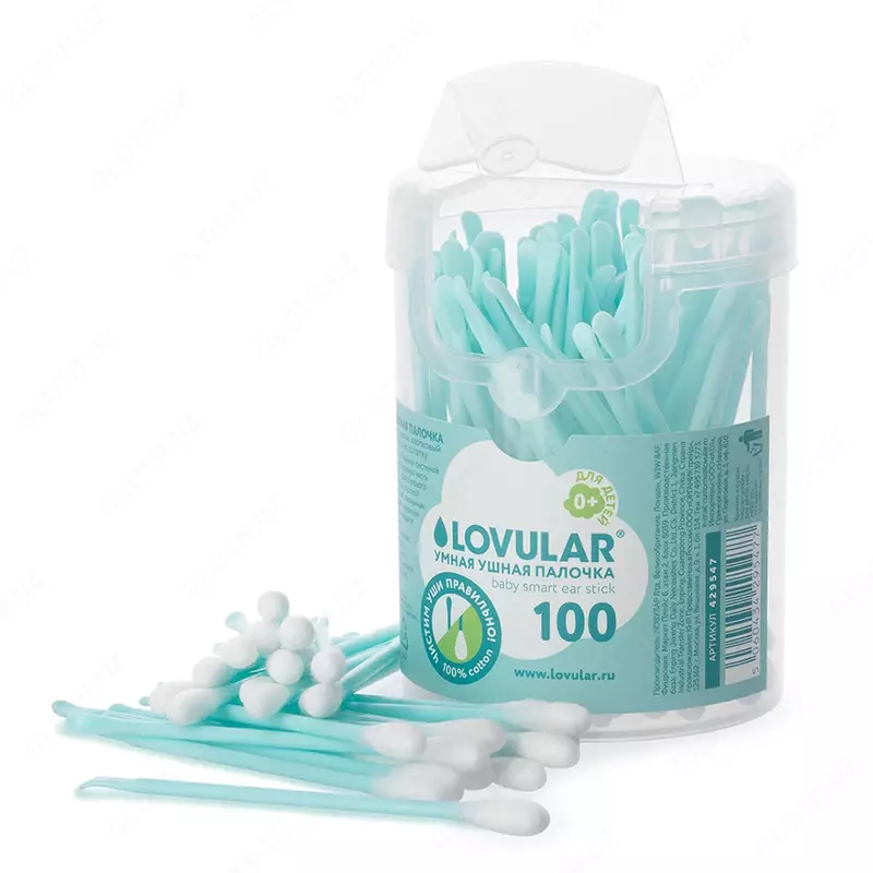 УМНЫЕ УШНЫЕ ПАЛОЧКИ LOVULAR, 100 шт.