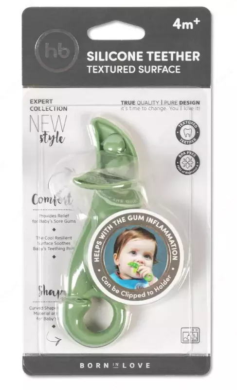 Прорезыватель силиконовый ГОРОШЕК Happy Baby