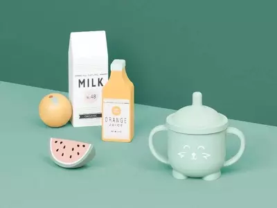 Поильник с ручками и удобным силиконовым носиком 180 мл Babymoov , Франция