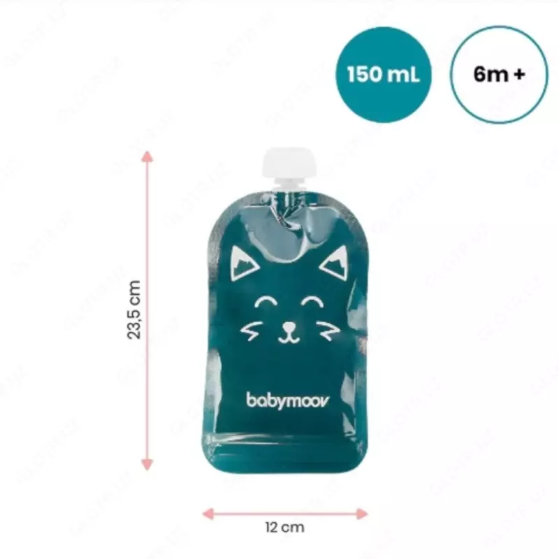 Babymoov saqlash va saqlash sumkasida 150 ml (20 dona)mavjud