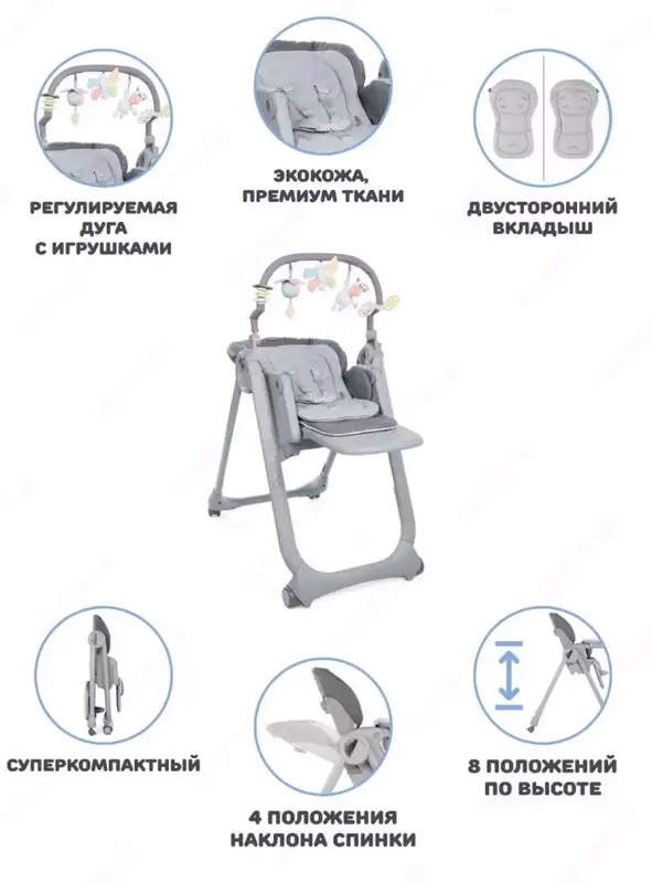 Стульчик для кормления Chicco Polly Magic Relax