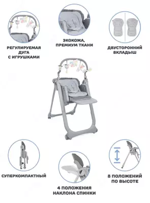 Стульчик для кормления Chicco Polly Magic Relax