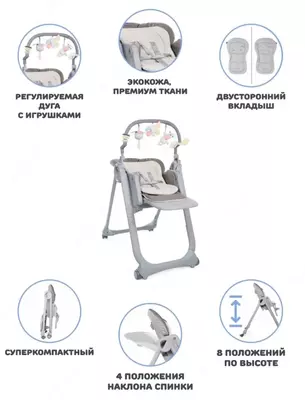 Стульчик для кормления Chicco Polly Magic Relax