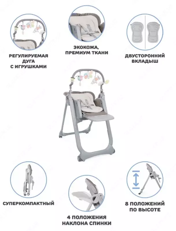 Стульчик для кормления Chicco Polly Magic Relax