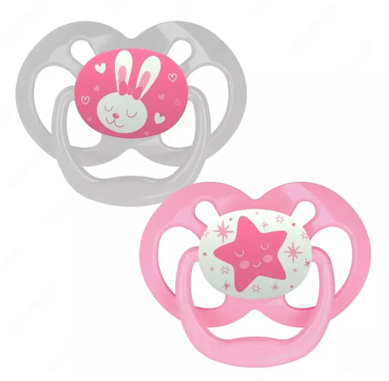 Doktor Braunning afzalligi 6-18 oylik qopqoqli tungi emzik 2 dona, pushti