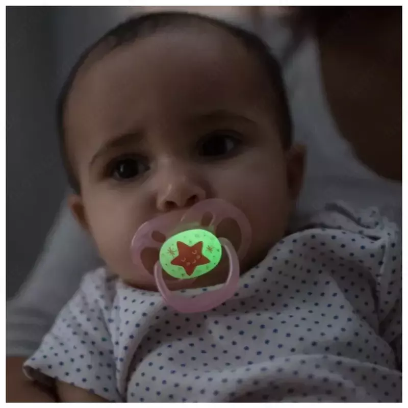 Doktor Braunning afzalligi 6-18 oylik qopqoqli tungi emzik 2 dona, pushti