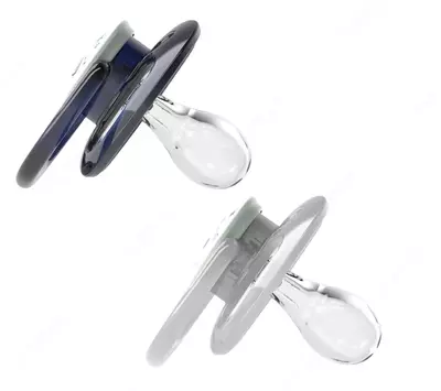 Пустышка Dr Brown's Advantage ночная с крышкой 6-18 месяцев 2шт Синий