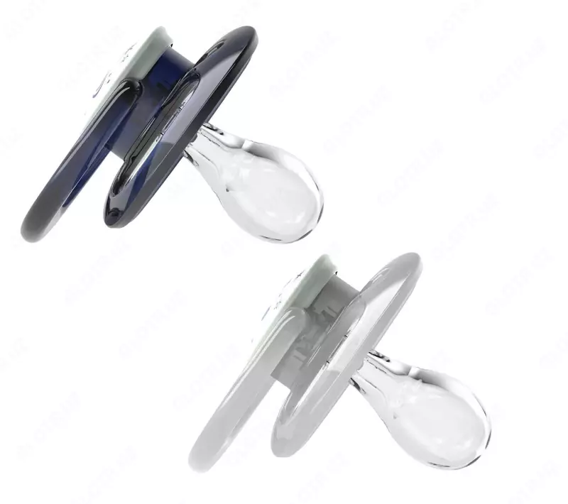 Пустышка Dr Brown's Advantage ночная с крышкой 6-18 месяцев 2шт Синий