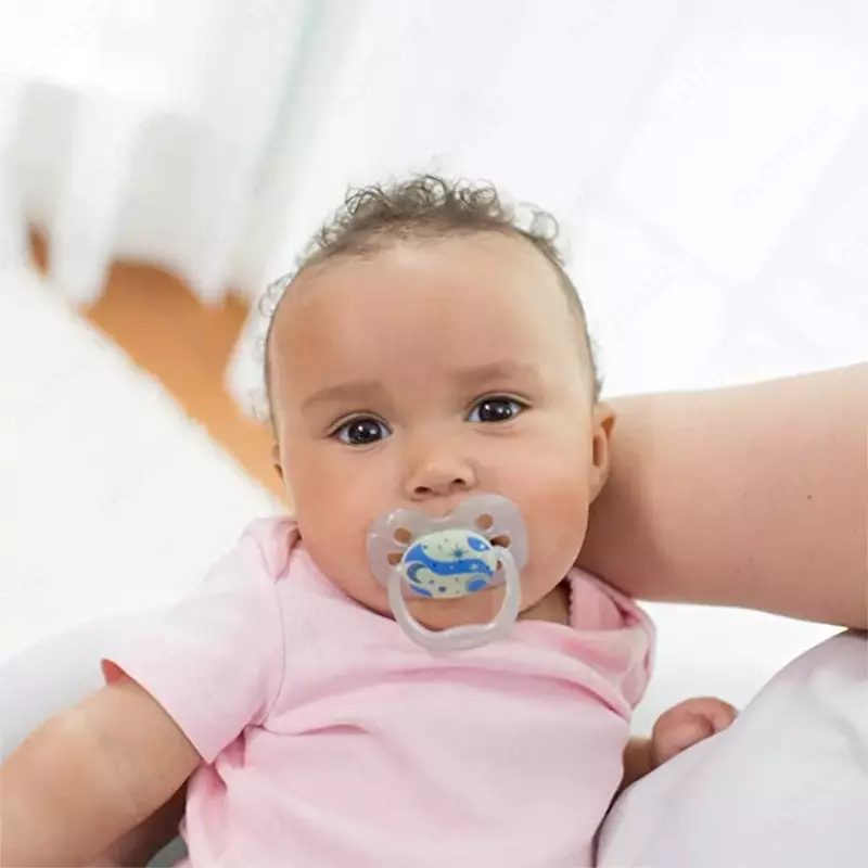 Пустышка Dr Brown's Advantage ночная с крышкой 6-18 месяцев 2шт Синий