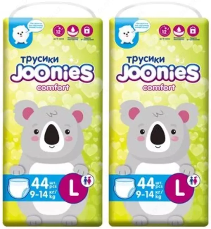 Joonies трусики Comfort L, 9-14 кг, 44 шт., 2 уп.