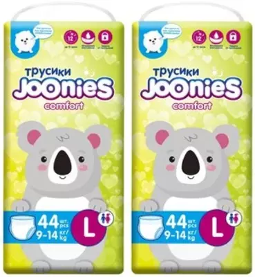 Joonies Comfort L trusiklari, 9-14 kg, 44 dona, 2 dona