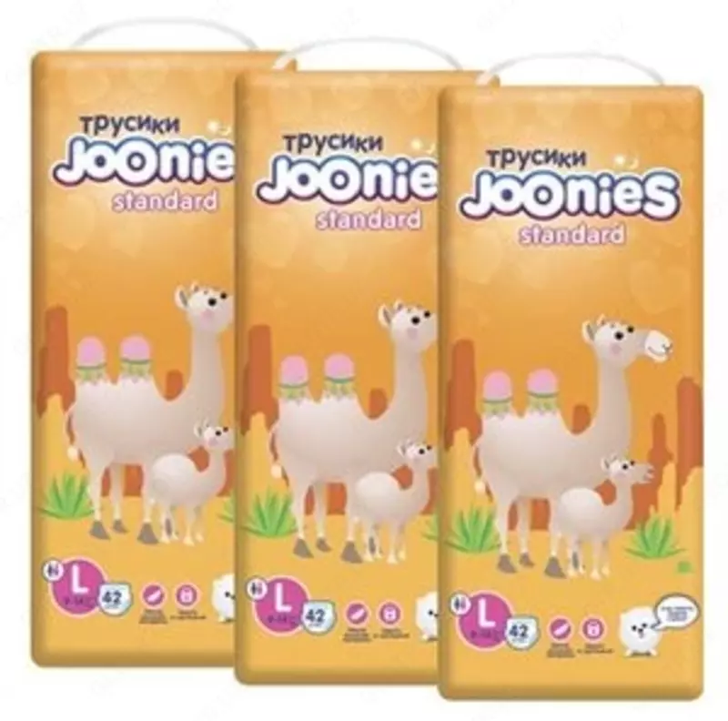 Joonies Standard L (9-14 kg) trusiklari, 42 dona, 3 qadoq