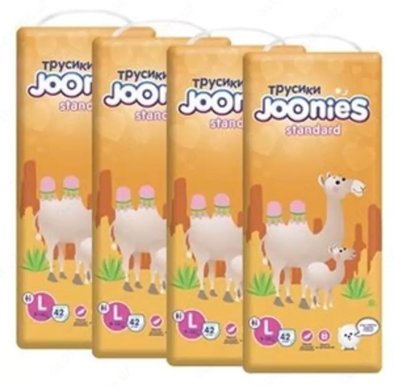Joonies Standard L (9-14 kg) trusiklari, 42 dona, 4 qadoq