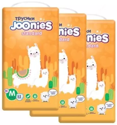 Joonies трусики Standart M, 6-11 кг, 52 шт., 3 уп.