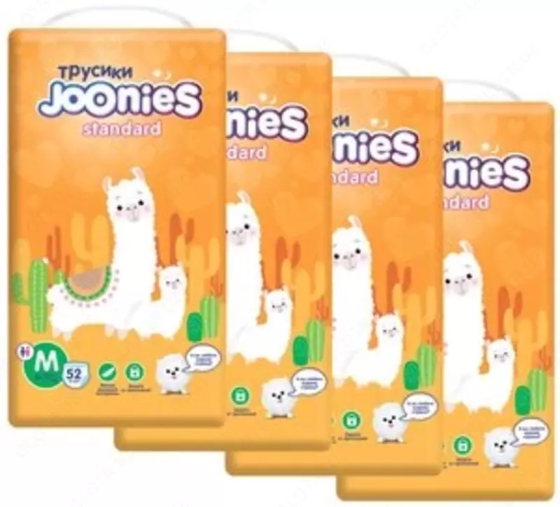Joonies Standart M trusiklari, 6-11 kg, 52 dona, 4 qadoq