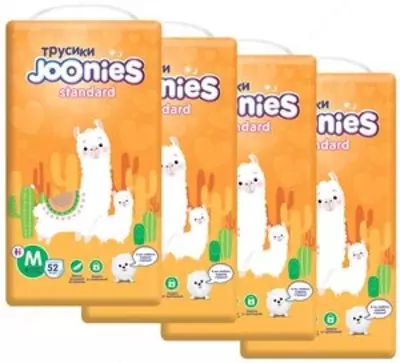 Joonies Standart M trusiklari, 6-11 kg, 52 dona, 4 qadoq