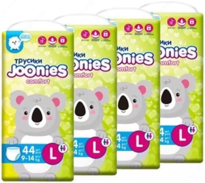 Joonies трусики Comfort L, 9-14 кг, 44 шт., 4 уп.