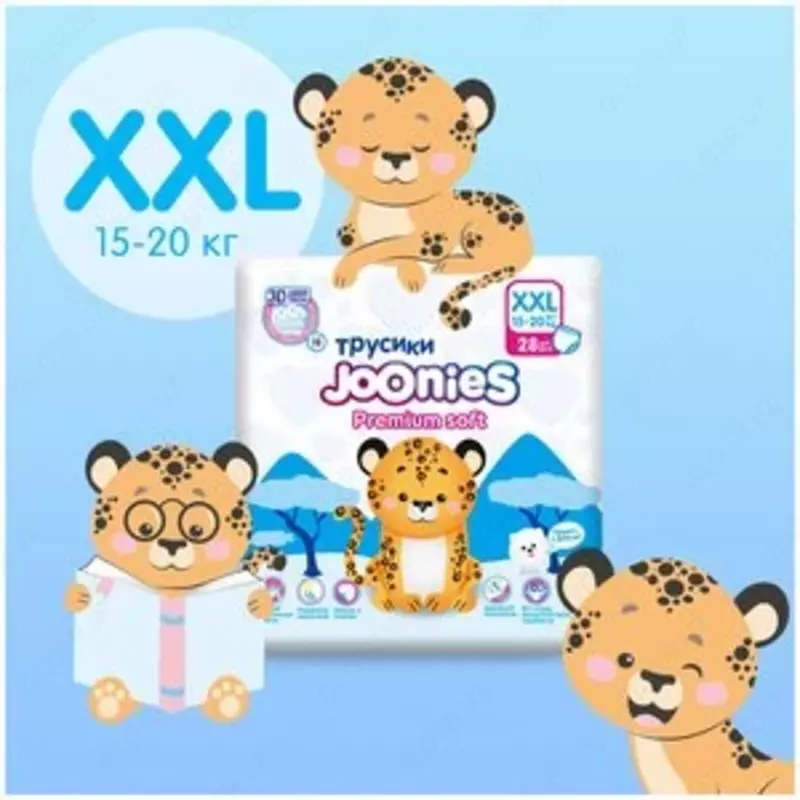 Joonies Premium Soft XXL trusiklari (15-20 kg) 28 dona