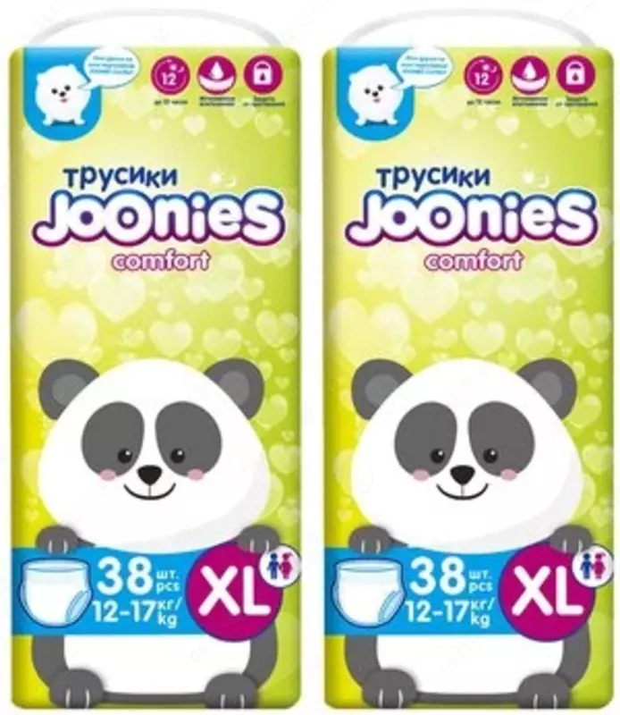 Joonies трусики Comfort XL, 12-17 кг, 38 шт., 2 уп., белый