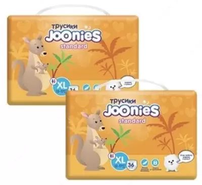 Joonies Трусики Standard XL (12-17 кг), 36 шт., 2 уп.