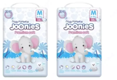 Набор 2 х Joonies Подгузники размер M (6-11 кг) 58 шт.