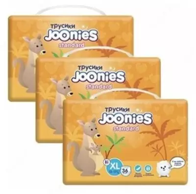 Набор подгузников-трусиков Joonies Standard XL (12-17 кг) 36 шт 3 уп
