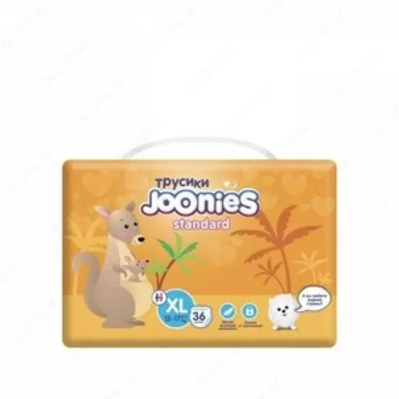Joonies Standard XL tagliklari to'plami (12-17 kg) 36 dona 3 ta qadoq