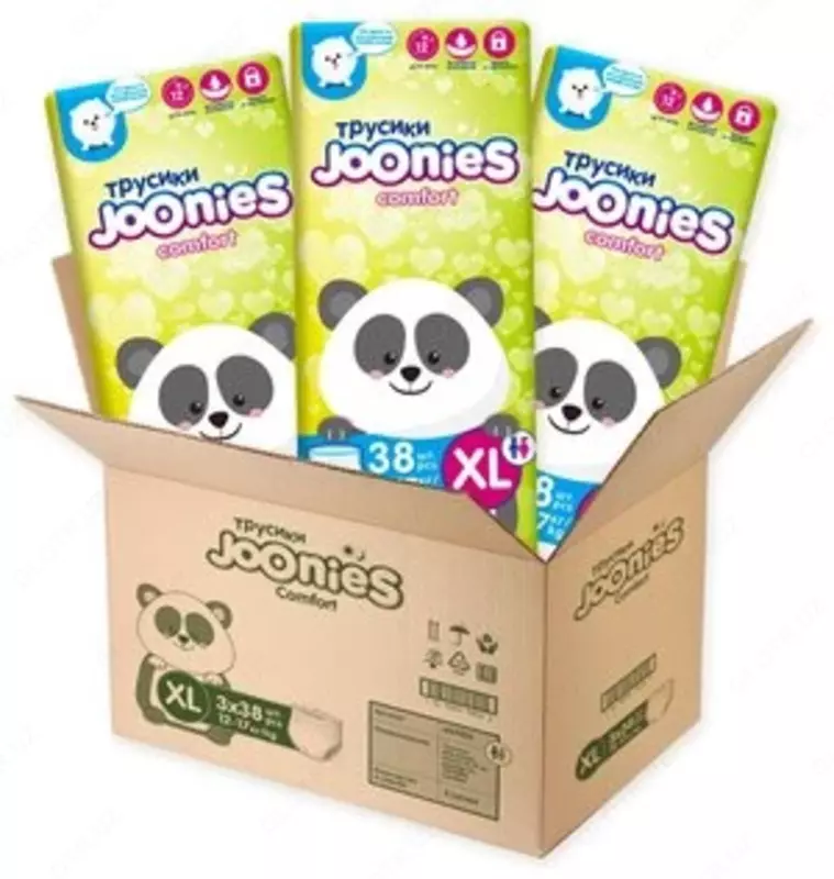 Joonies трусики Comfort XL, 12-17 кг, 38 шт., 3 уп.