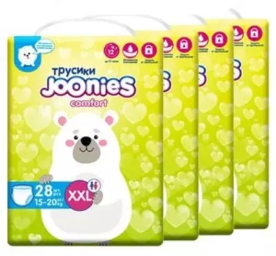 Joonies trusiklari Comfort XXL, 15-20 kg, 28 dona, 4 ta qadoq