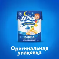  Sutli botqa Agusha 6 oylikdan nok va banan bilan don. 200 g - 