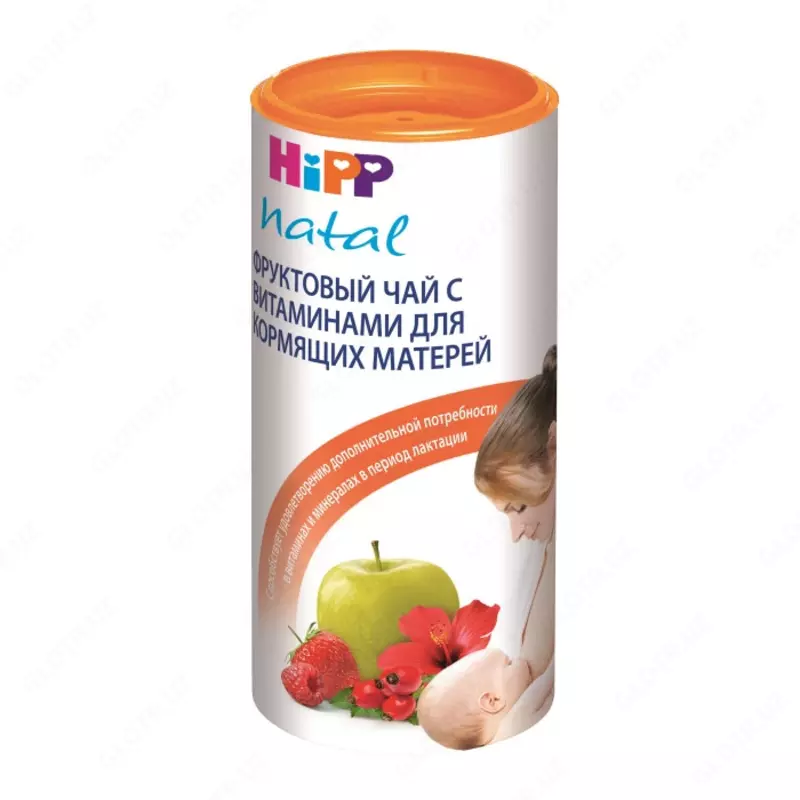  Hipp Фруктовый чай с витаминами для кормящих мам 200 г - 
