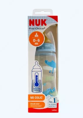 Nuk Бутылка FC+ Temp с латексной соской, крокодил, 300 мл