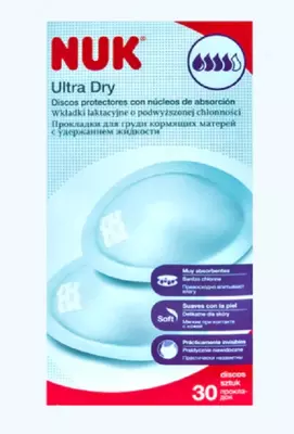 Nuk Прокладки для груди Ultra Dry 4 капли, 30 шт