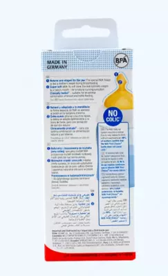 Nuk shishasi FC+ Temp lateks nipel bilan, 150 ml, ko'k