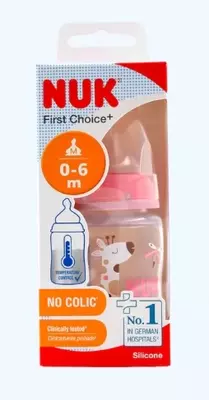 Nuk Бутылка FC+ Temp с силиконовой соской, жираф, 150 мл