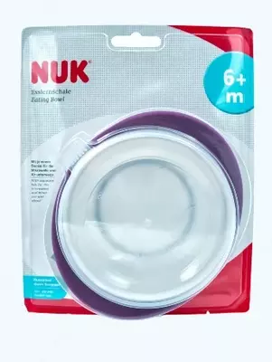 Nuk plastinka binafsha rangli sirpanmaydigan, 6 + oy.