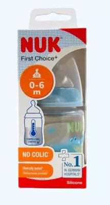 Nuk shisha FC+ Temp silikon nipel, timsoh, 150 ml