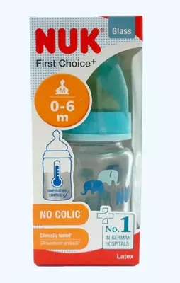 Nuk shisha FC+ Temp lateks nipel, shisha, 120ml