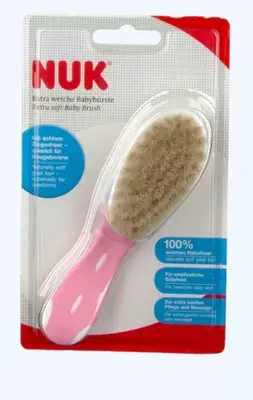 Nuk Щетка для волос супер мягкая, розовая