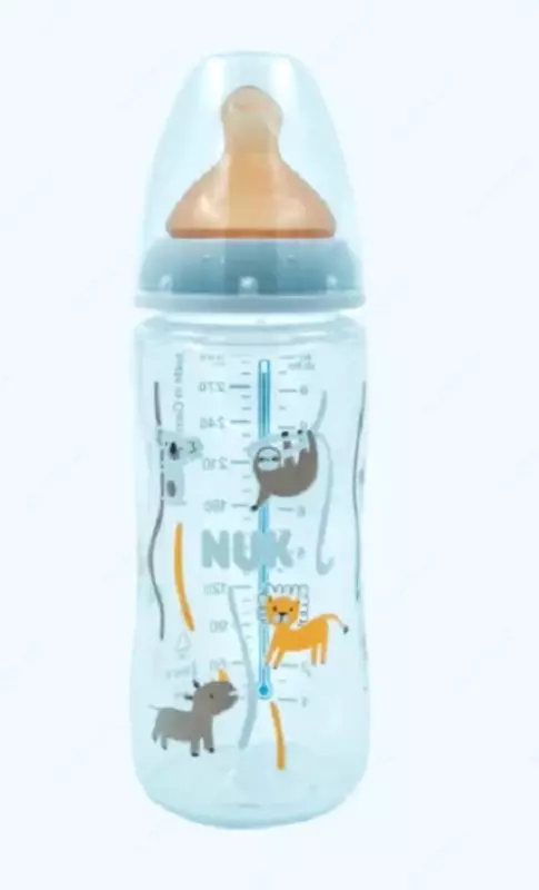 Nuk Бутылка FC+ Temp с латексной соской, носорог, 300 мл